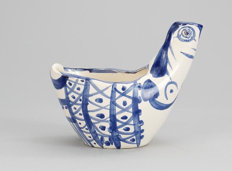 A Pablo Picasso 'Sujet poule' faience ewer, Madoura, Vallauris, France 1954.