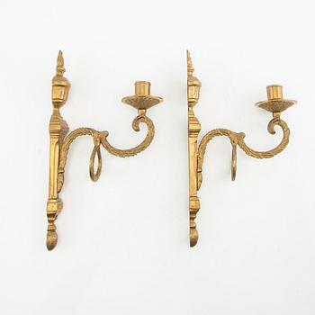 Wall sconces, a pair, "Törne," from IKEA's 18th-century series, 1990s.