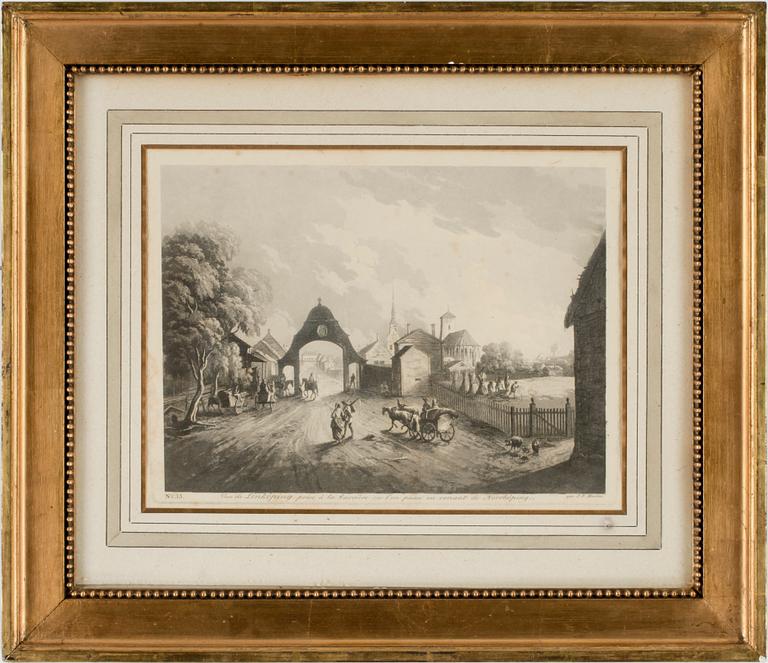 JOHAN FREDRIK MARTIN, efter, akvatint, 1800-tal.