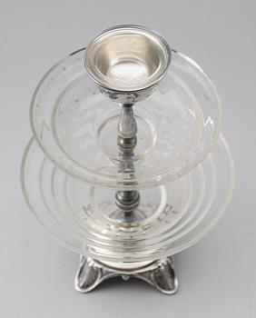 ETAGEFAT, WMF Würtembergische Metalwarenfabrik, försilvrad metall, sent 1800-/tidigt 1900-tal.