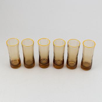 Glas, 6 st, troligen Murano, Italien.