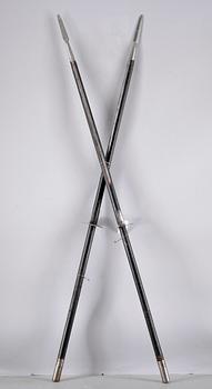 LANSAR, ett par, trä och metall, 17/1800-tal.