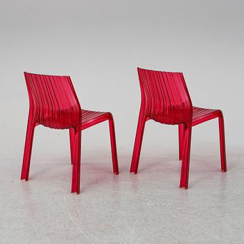 PATRICIA URQUIOLA, 8 'Frilly'  chairs, Kartell, designed 2008.