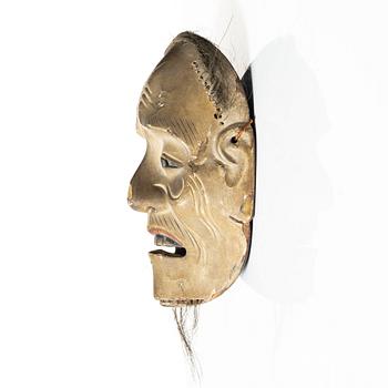 Noh-mask, bemålat trä, Japan, Edo (1603-1868).