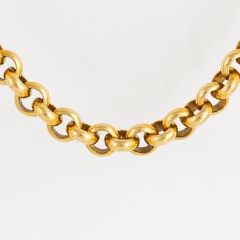 An 18K gold necklace, Uno A Erre, Italy.