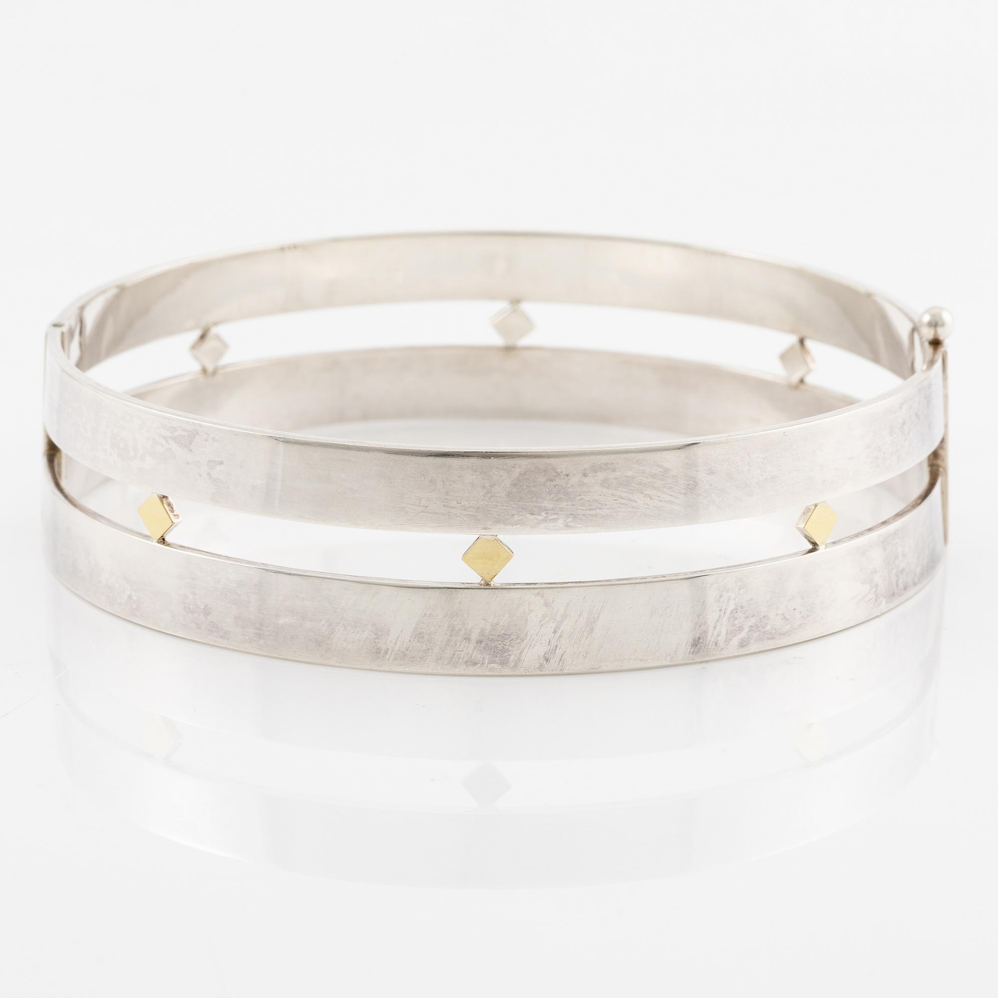 Sigurd Persson, a necklace, sterling silver with gilding, Stockholm 1995.