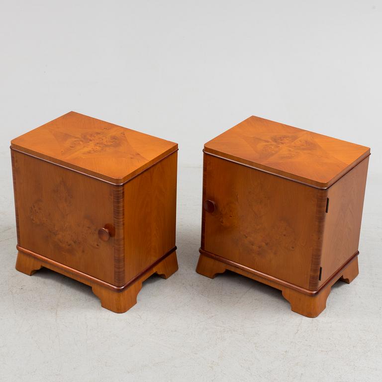 A pair of bedside tables, first half of the 20th century.