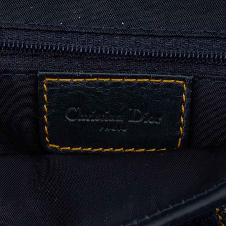 CHRISTIAN DIOR, a vintage mpnpgram canvas 'Saddle Bag!.