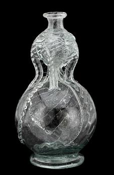KLUCKAFLASKA, glas, 1700/1800-tal.