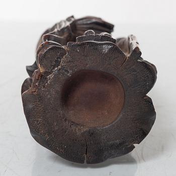 A Chinese Shoulao bamboo figure, Qing dynasty (1644-1912).