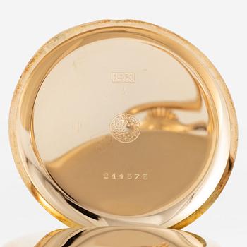 Pocket watch, Zenith, 14K gold, 50.5 mm.