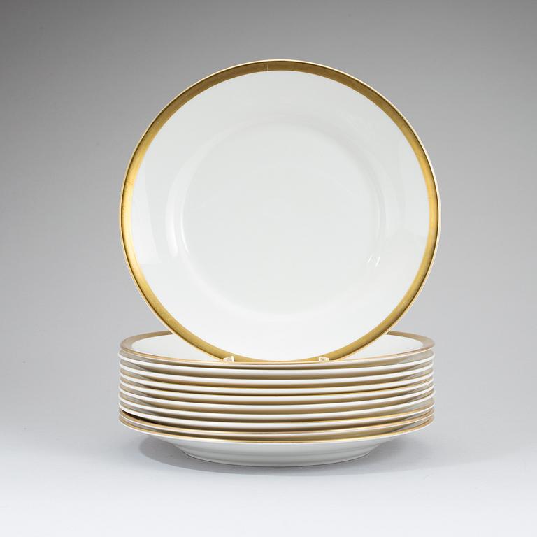 KARIN BJÖRQUIST, plates (11), bone china, "Nobel Jubilee 1991", Rörstrand/Gustavsberg.