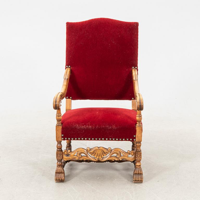A baroque style armchair first half of the 20th century.