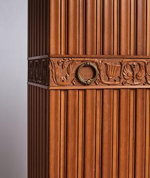 A Swedish Modern stained pine cabinet, 1940s.