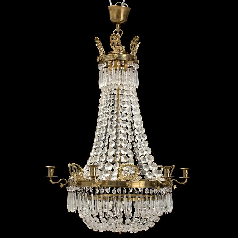 A first half of the 20th century Empire style chandelier.