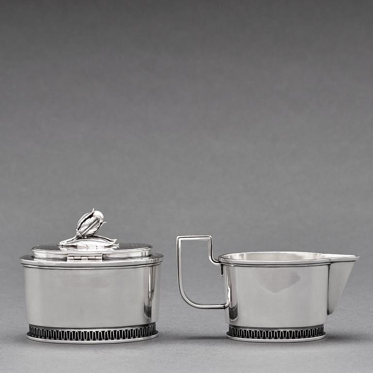 Carl Fredrik Carlman, a 3 pieces coffee service, Stockholm 1967.