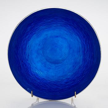 Eva Hidström, skål, sterlingsilver, emalj, Kultakeskus, Tavastehus 1970.
