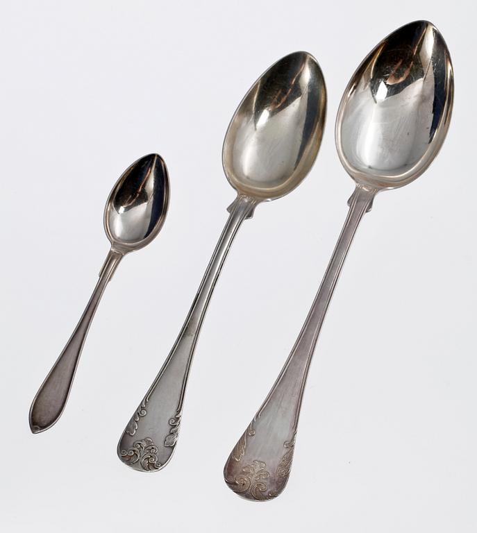 BESTICK, 68 st, silver, 1912-33. Tot vikt ca 2398 gr.