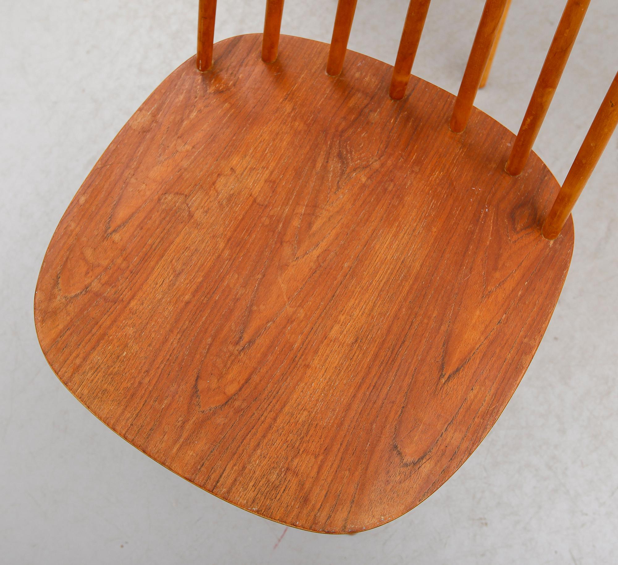 PINNSTOLAR, 4 st, "Pinocchio", Yngve Ekström, 1900-talets mitt.