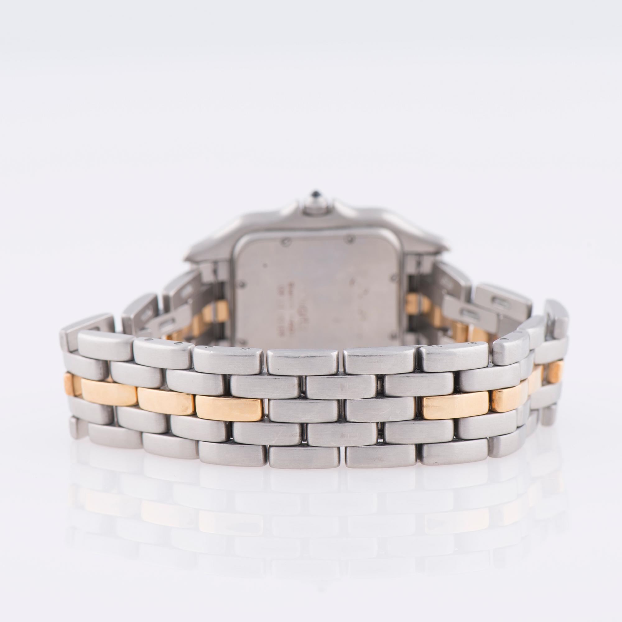 ARMBANDSUR, herr, Cartier, Santos, automatisk, stål och guld.