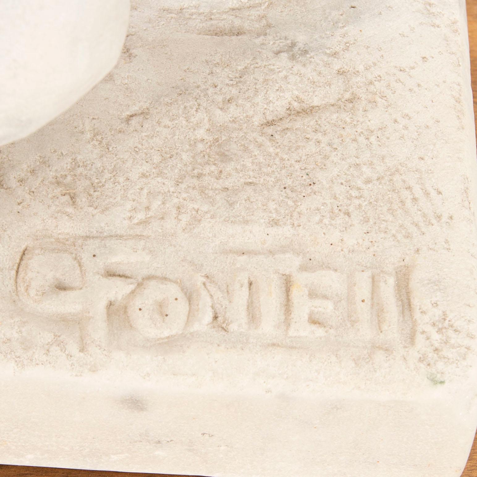 Carl Emil Fontell, skulptur signerad marmor.