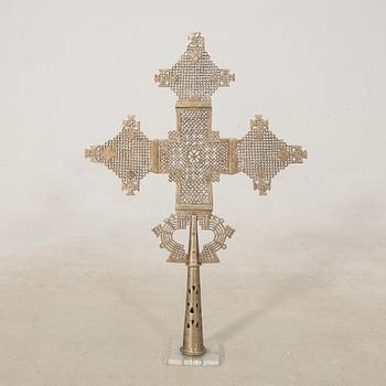 Processional cross, Coptic, Ethiopia first half of the 20th century.