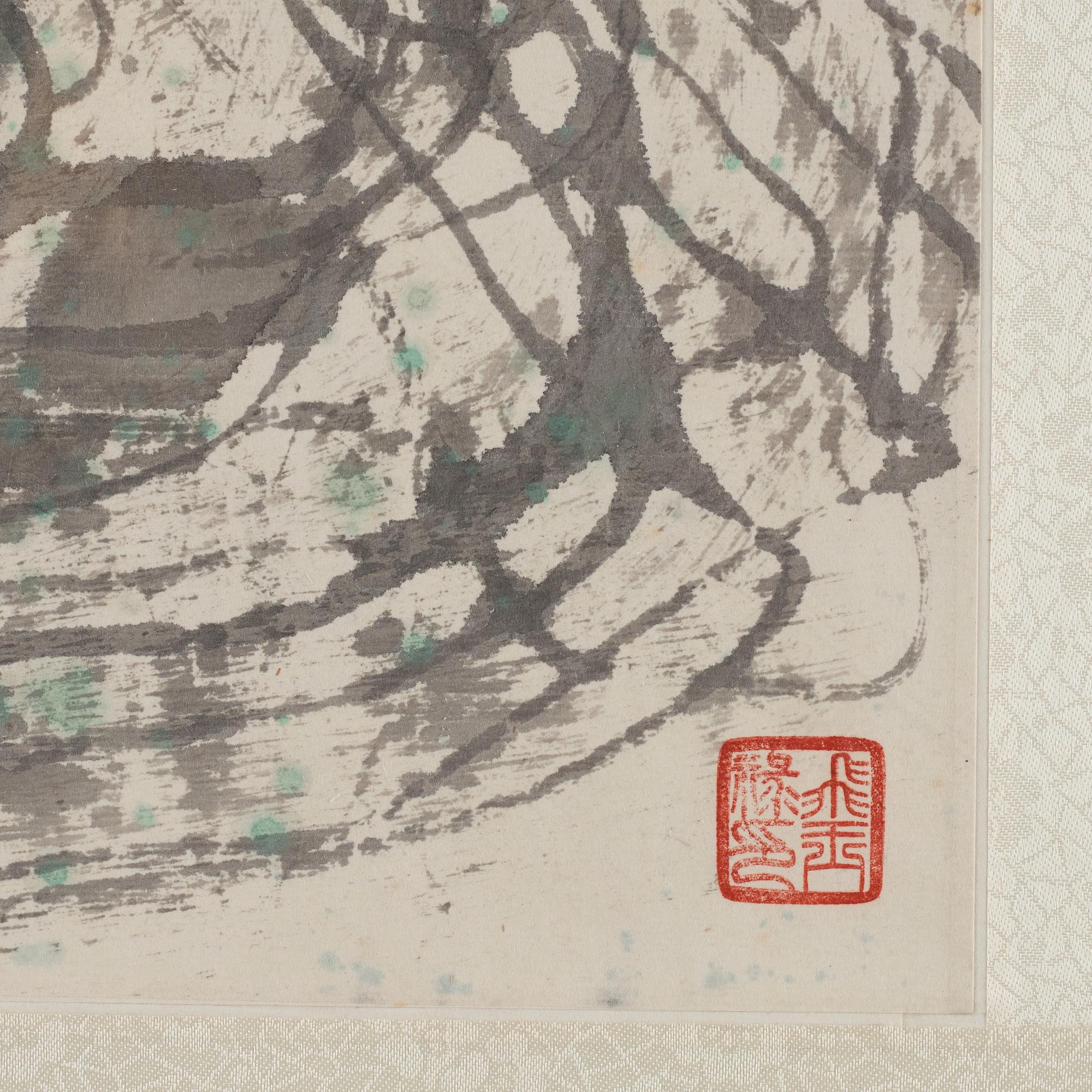 Zhao Zhunwang, född 1944, färg och tusch på papper.