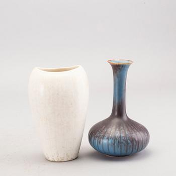 Gunnar Nylund, 4 stonewear vases from Rörstrand.