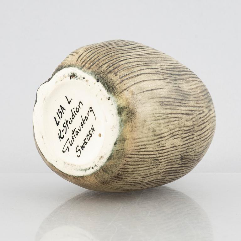 Lisa Larson, figurines, a set of four stoneware figurines including 'Lejon mini' from the series 'Afrika', Gustavsberg.