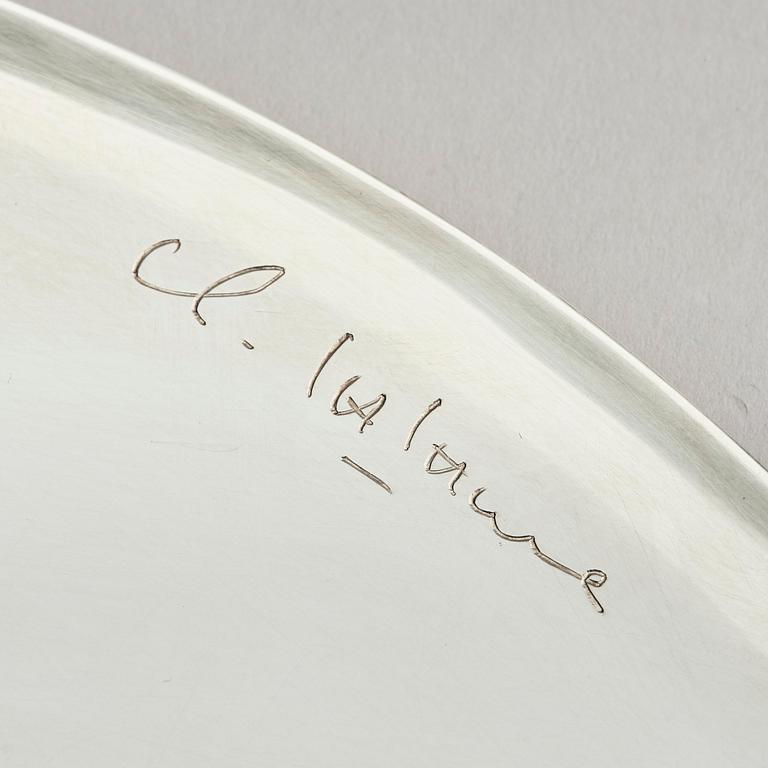 Claude Lalanne, a silver plated and part gilt tray, ed. 86/250, Artcurial, France, 1980.