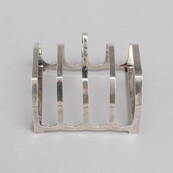 TOASTRACK, silver, James Deakin, Sheffield, 1932.