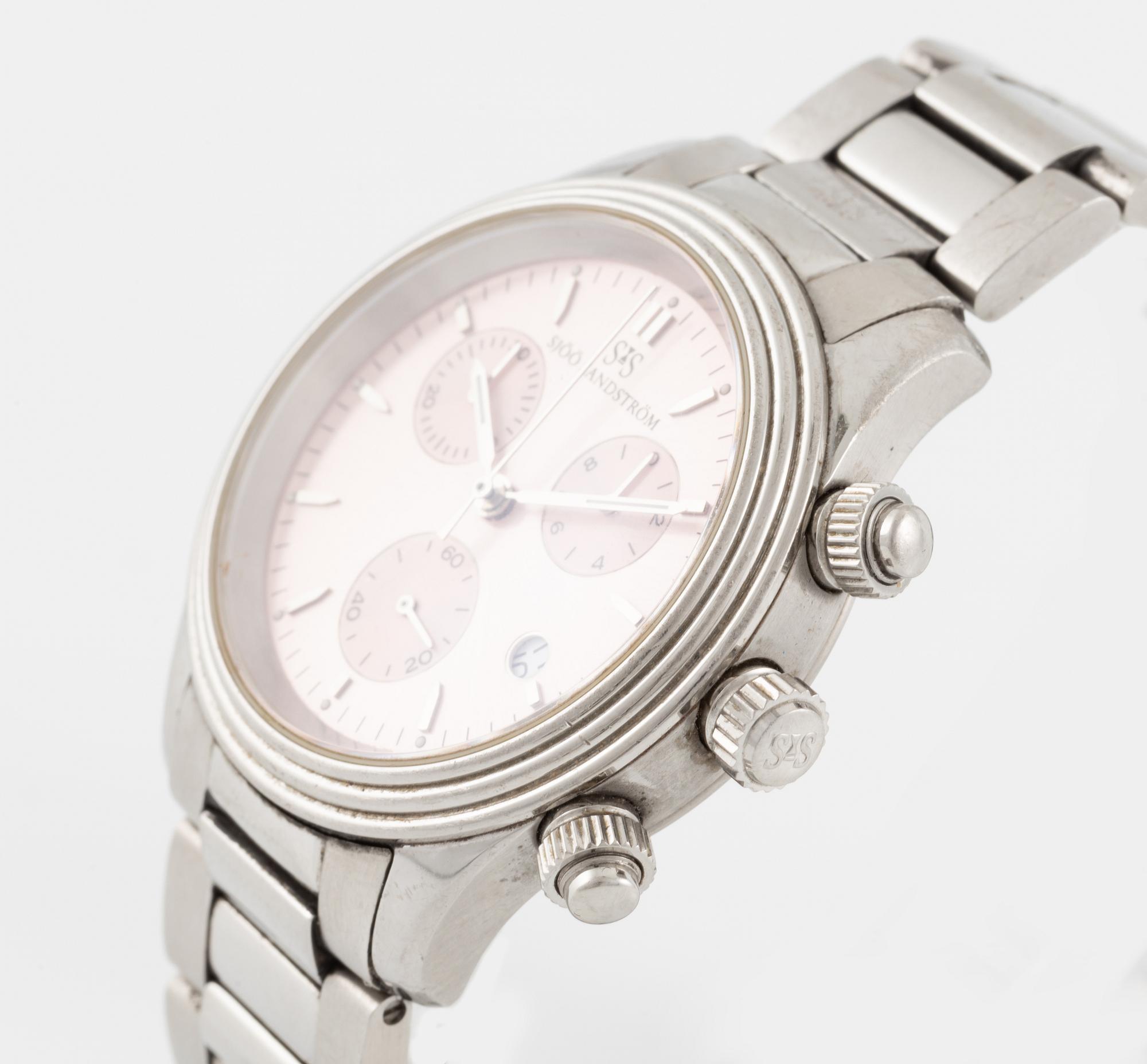 Sjöö Sandström, Royal Steel Lady Chronograph, kronograf, armbandsur, 35,5 mm.