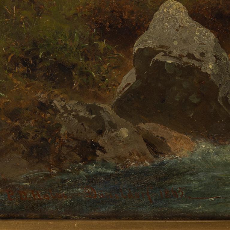 Per Daniel Holm, oil on canvas, signed and dated Düsseldorf 1865.