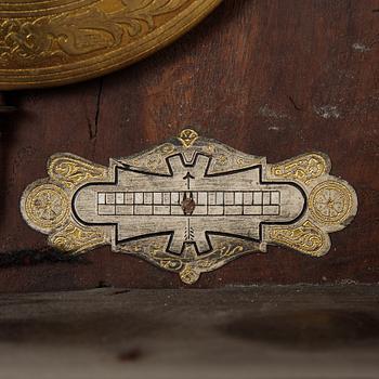 A Neo-Renaissance reugulator wall clock by Gustav Becker, late 19th Century.