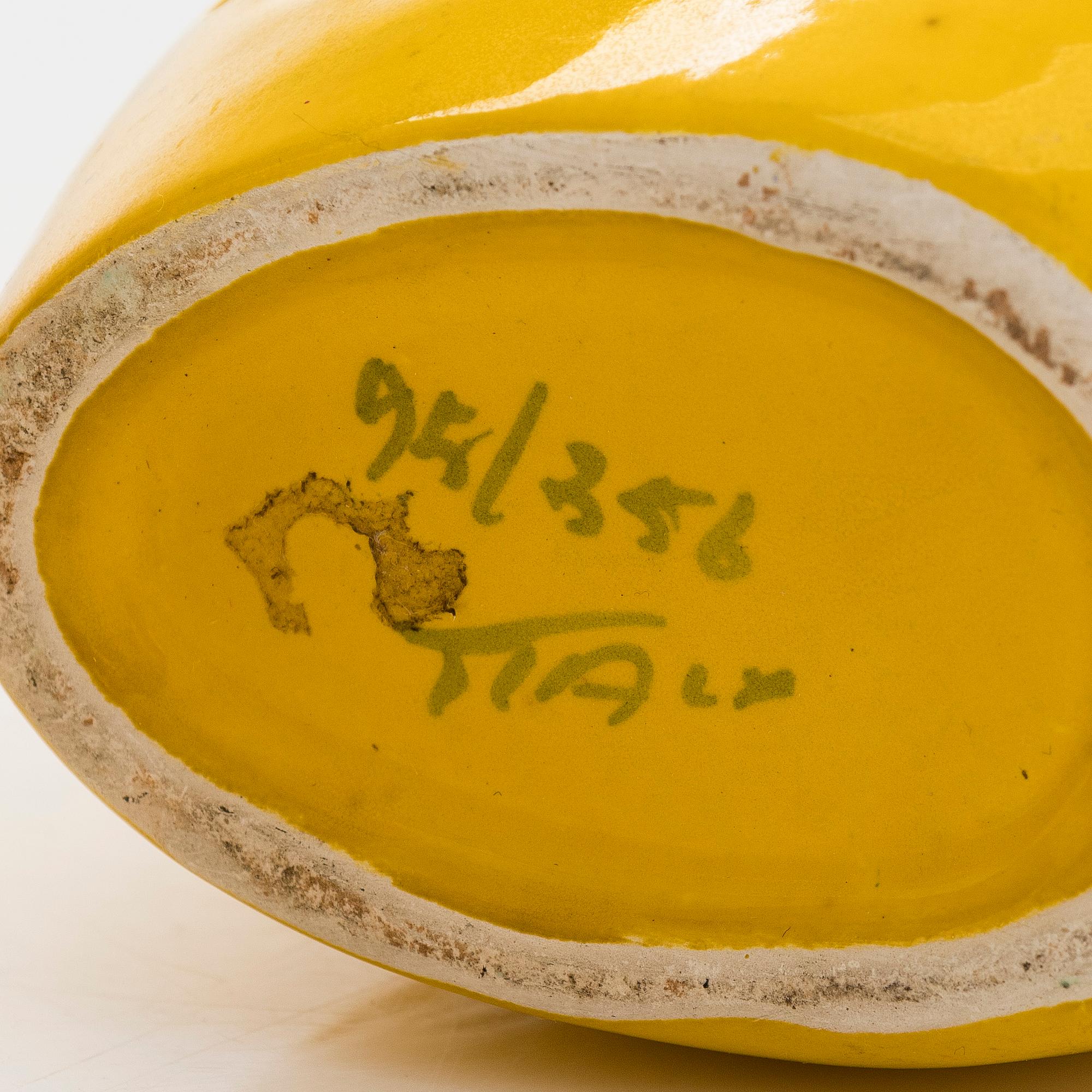 Aldo Londi, Rasia ja maljapari, keramiikkaa, Bitossi, Montelupo Fiorentino, Italia 1961 ja 1950-luvun loppu.