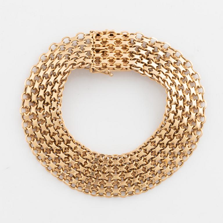 Armband, 18K guld, x -länk.