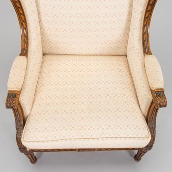 Nojatuoli, Bergère, Louis XVI -tyyli, 1900-luvun alkupuoli.