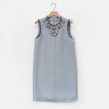 Miu Miu, a pearl and strass-embroidered dress, size 38.