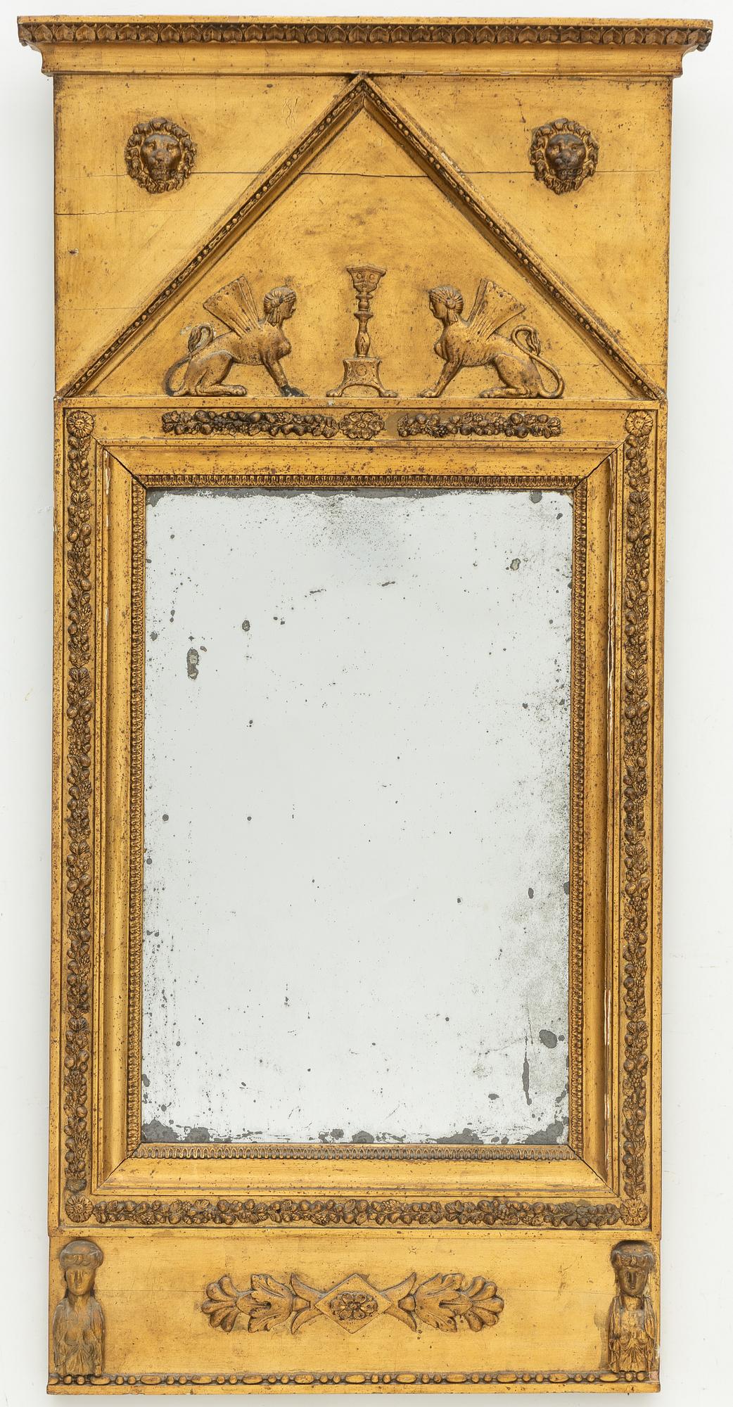 A Late Gustavian mirror, circa 1800.