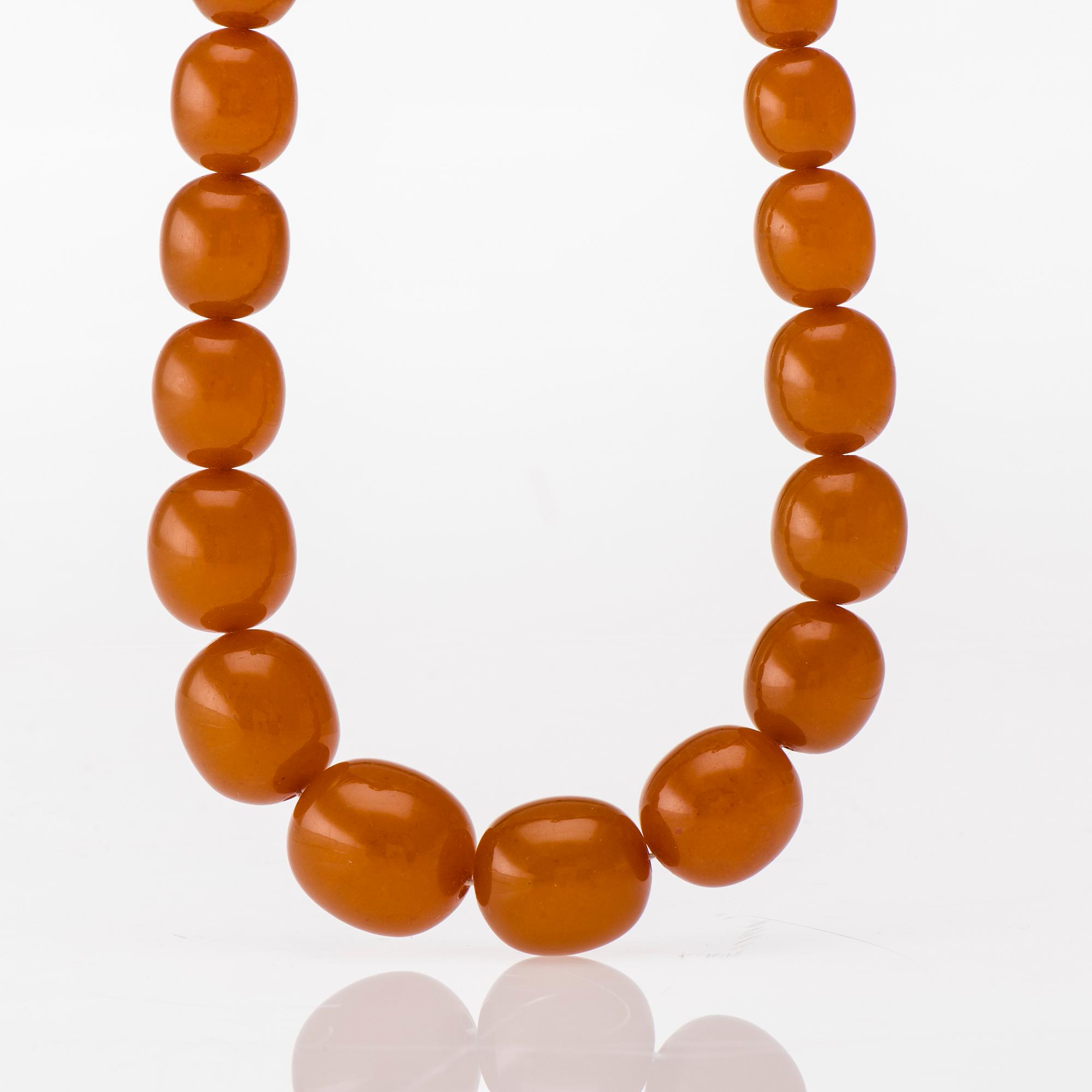 COLLIER, bärnsten.