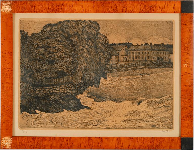 HJALMAR STRÅÅT, 5 st, litografier, sign, numr 77/100.