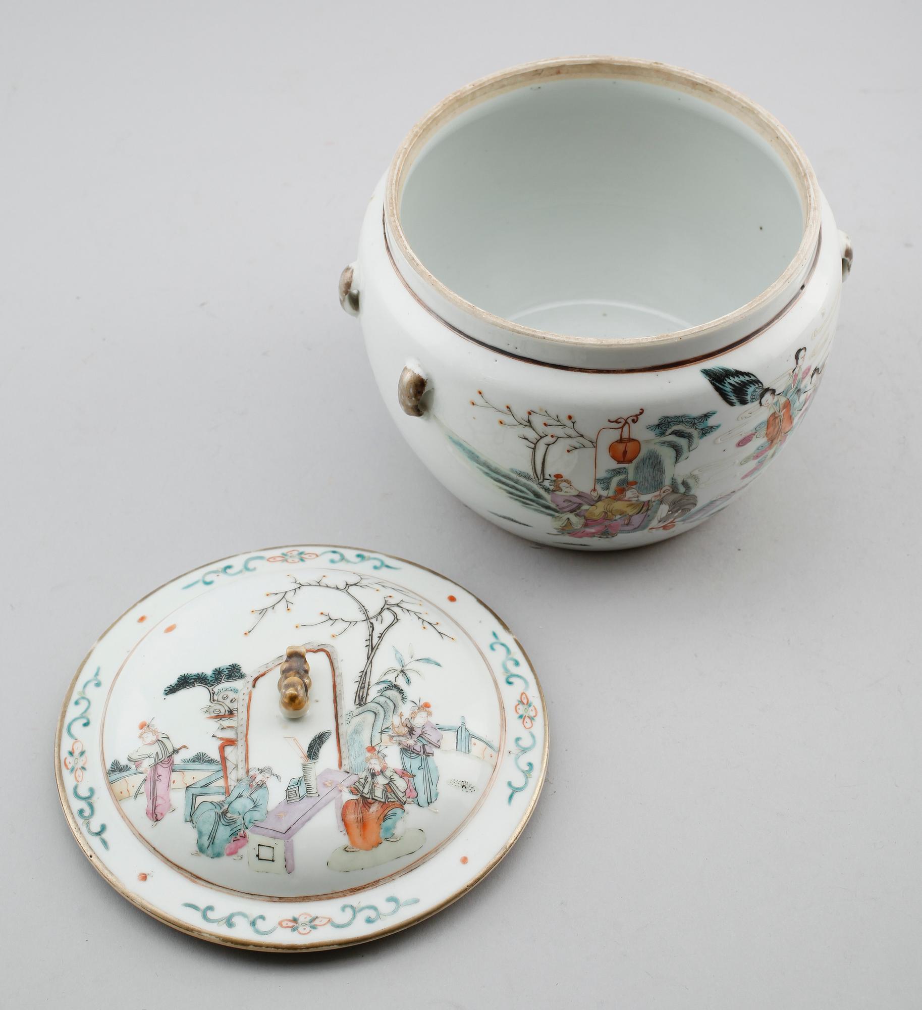 LOCKSKÅL, porslin, Kina, 1800-/1900-tal.