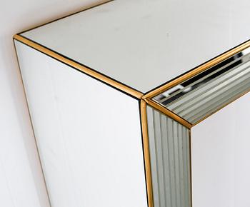 A late 20th century mirror and console table by Deknudt, Belgium.