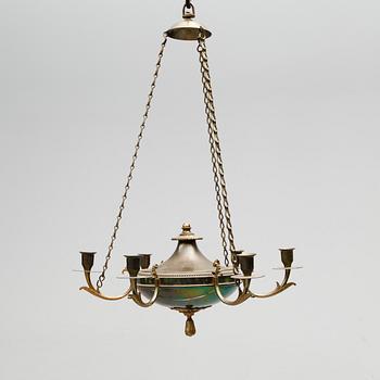 LJUSAMPEL, Karl Johansstil, 1900-talets första hälft. Höjd 65 cm.
