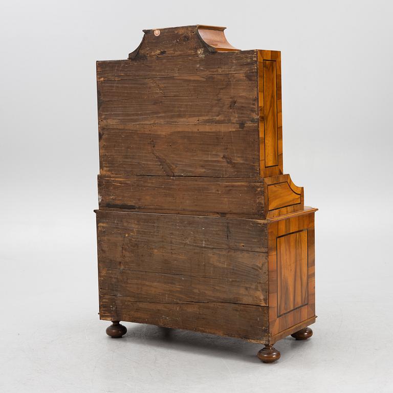 A South German late Baroque marquetry 'Tabernakelschrank' writing cabinet, first part of the 18th century.