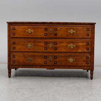 A mid european Louis XVI chest of drawers, ca 1800.