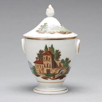KAFFE och TESERVIS, 18 delar, porslin. Frankrike, Empire, tidigt 1800-tal.