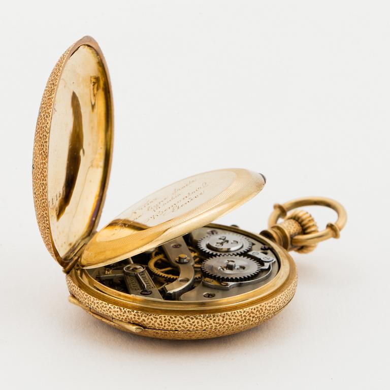 POCKET WATCH, 18K gold, 37 mm.