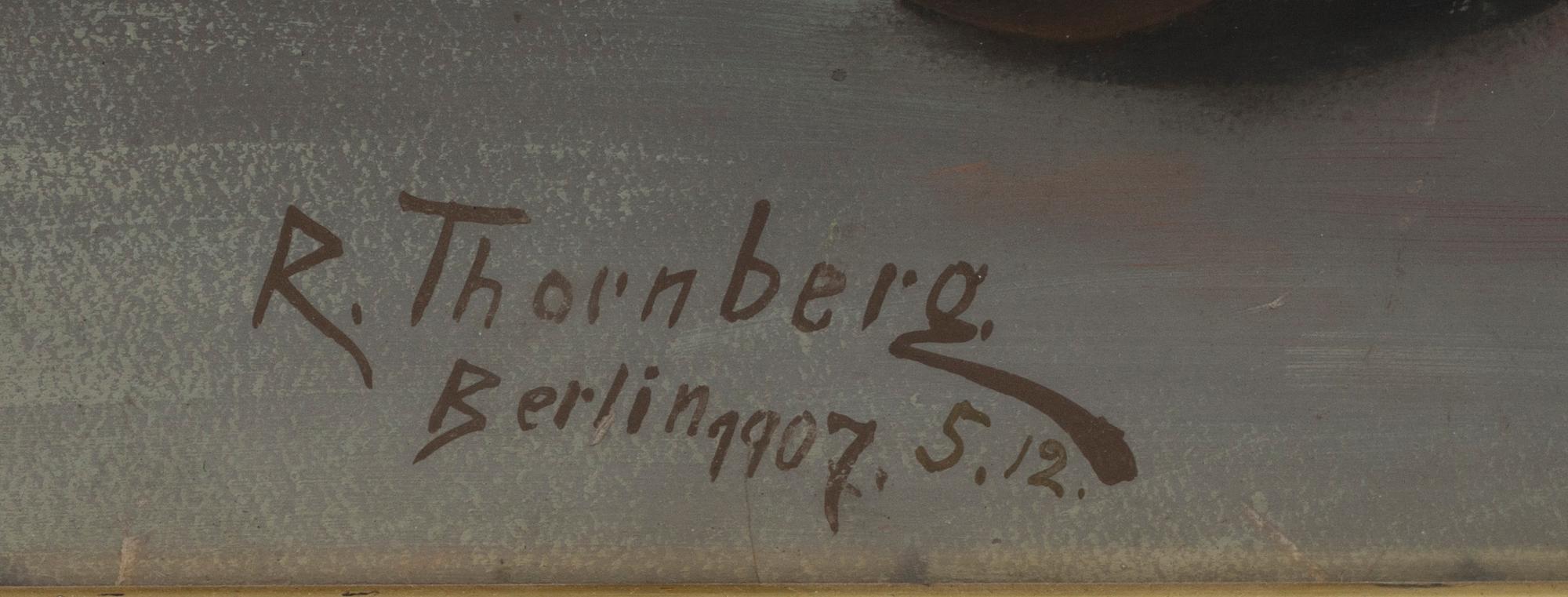 RUDOLF THORNBERG, gouache, signerad och daterad Berlin 1907 5 12.