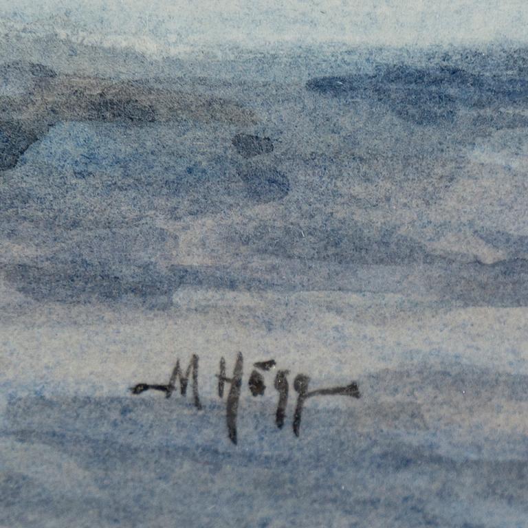 OKÄND KONSTNÄR, 1900-tal, akvareller, 5 st, signerade MHägg.